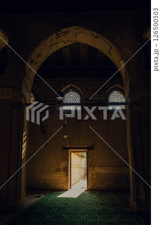 Mosque of Ibn Tulun in the Cairo, Egypt	 126500503