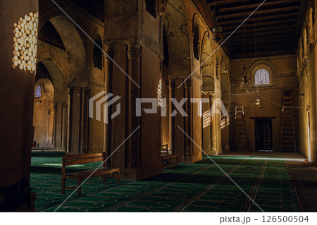Mosque of Ibn Tulun in the Cairo, Egypt	 126500504