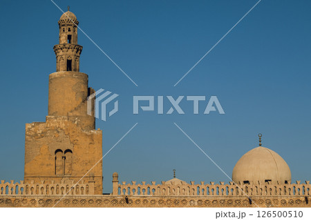 Mosque of Ibn Tulun in the Cairo, Egypt	 126500510