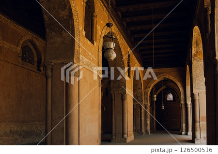 Mosque of Ibn Tulun in the Cairo, Egypt	 126500516