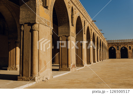 Mosque of Ibn Tulun in the Cairo, Egypt	 126500517