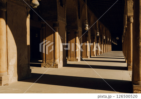 Mosque of Ibn Tulun in the Cairo, Egypt	 126500520
