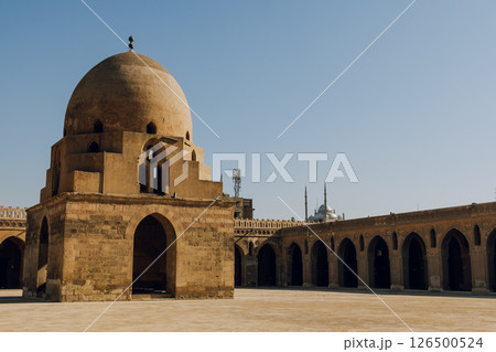 Mosque of Ibn Tulun in the Cairo, Egypt	 126500524
