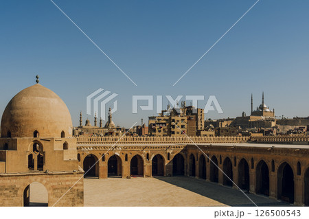 Mosque of Ibn Tulun in the Cairo, Egypt	 126500543