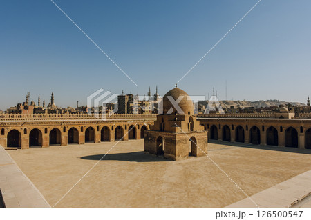 Mosque of Ibn Tulun in the Cairo, Egypt	 126500547