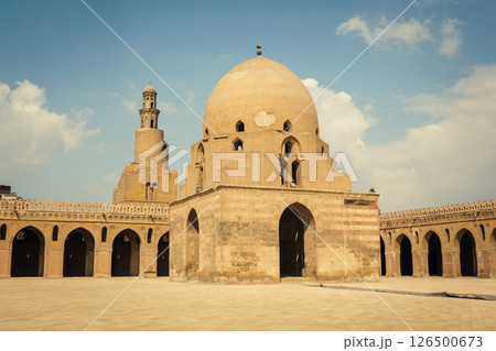 Mosque of Ibn Tulun in the Cairo, Egypt	 126500673