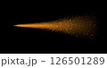 Golden Sparkles Beam of Light on a Beautiful Dark Background, Creating an Enchanting and Vibrant Effect 126501289