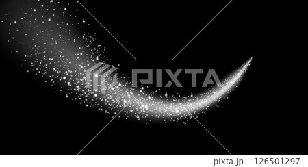 A Sparkling Stardust Trail Unfolds Against a Beautiful Dark Background That Captivates the Imagination 126501297