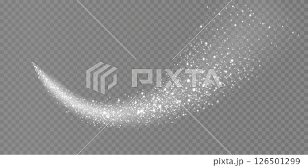 A Sparkling Glitter Trail elegantly displayed on a Soft and Dreamy Background, creating a captivating effect 126501299