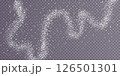 Scattered White Particles of Sugar, Salt, or Flour on a Transparent Background Surface with a Clean Look 126501301