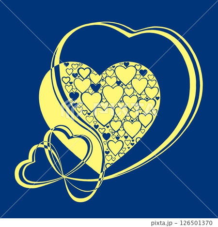 Abstract heart pattern made of small hearts. Greeting card for wedding, valentine day and birthday. Abstract heart pattern made of small hearts. Greeting card for wedding, valentine day and birthday. 126501370