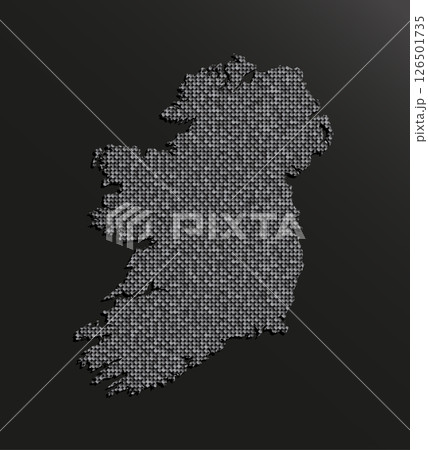 Map Ireland from silver sequin, glitter, sparkle 126501735