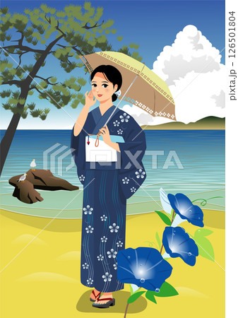 【昭和レトロ】夏の浜辺 【昭和レトロ】夏の浜辺 126501804