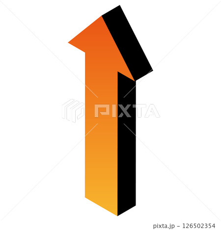 矢印のアイソメトリック風イラスト 126502354