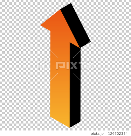 矢印のアイソメトリック風イラスト 126502354