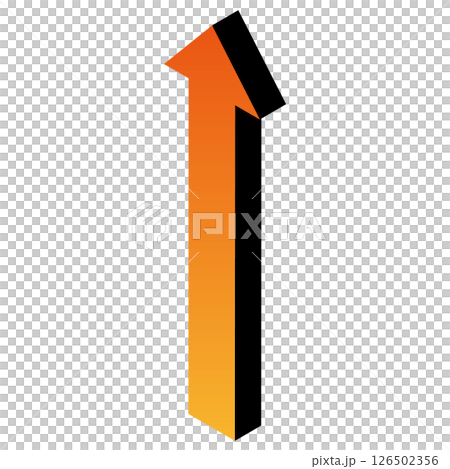 Isometric illustration of an arrow 126502356