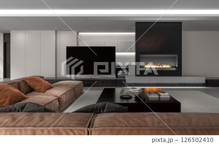 Modern Luxury: Open Concept Interior Modern Luxury: Open Concept Interior 126502410