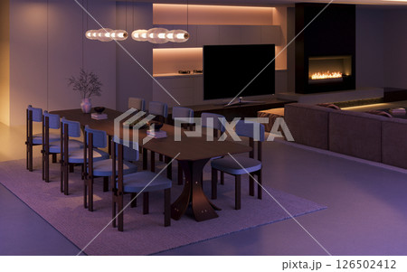 Modern Luxury: Open Concept Interior 126502412