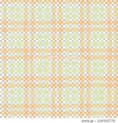 Orange Sage Green Plaid Gingham Check Hand Drawn Background Pattern Overlay 126502778