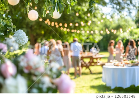 Backyard BBQs with friends and families grilling eating and socializing at lively backyard barbecue. Backyard BBQs with friends and families grilling eating and socializing at lively backyard barbecue. 126503549