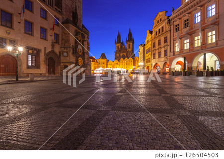 Old Town Square at Dawn in Prague, Czech Republic Old Town Square at Dawn in Prague, Czech Republic 126504503