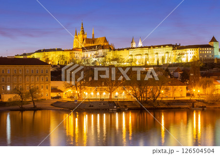 St Vitus Cathedral at Sunset in Prague, Czech Republic St Vitus Cathedral at Sunset in Prague, Czech Republic 126504504