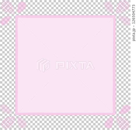 Cute pink halftone square frame with drops Cute pink halftone square frame with drops 126504773