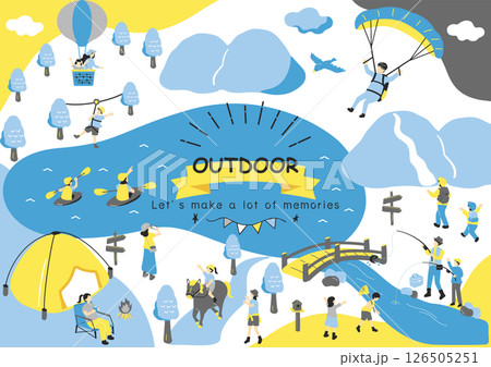 アウトドアを楽しむ人達 アウトドアを楽しむ人達 126505251