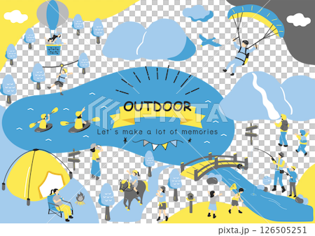 アウトドアを楽しむ人達 アウトドアを楽しむ人達 126505251