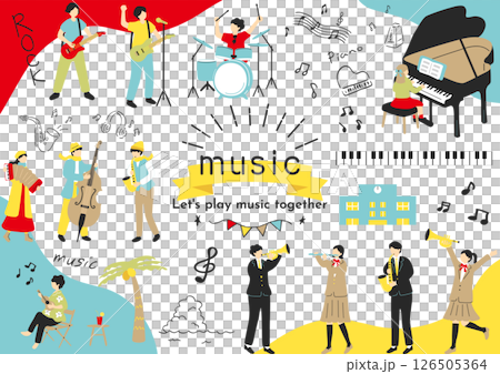 音楽を楽しむ人達 126505364
