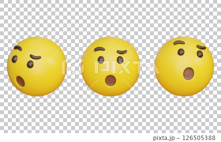 doubt face emoji emoticon 3D Icon doubt face emoji emoticon 3D Icon 126505388