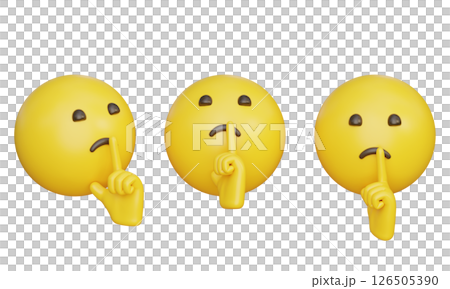 doubt face emoji emoticon 3D Icon doubt face emoji emoticon 3D Icon 126505390
