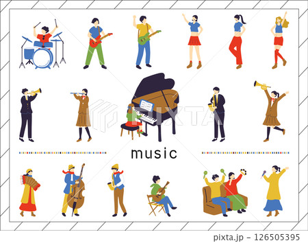 音楽を楽しむ人達 126505395