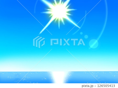 夏空と水平線 夏空と水平線 126505413