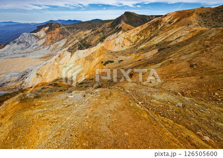 安達太良山・沼ノ平・馬ノ背と鉄山への稜線 126505600
