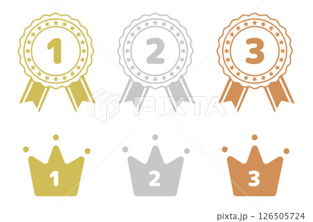 ランキング　アイコンセット　金銀銅 126505724