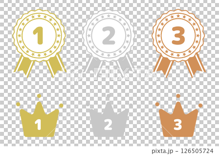 ランキング　アイコンセット　金銀銅 126505724