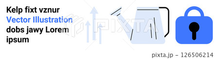 Text with placeholder words beside icons of a...のイラスト素材 [126506214] - PIXTA