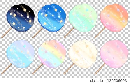 カラフルなわたあめのイラスト 126506698