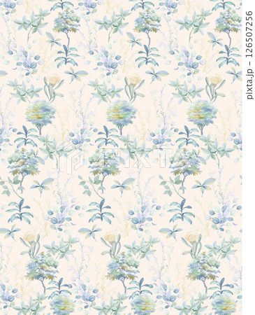 Creative Hand Drawn Floral and Scrollwork Pattern Illustrations 126507256