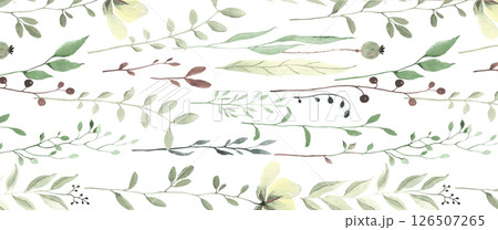 Creative Hand Drawn Floral and Scrollwork Pattern Illustrations 126507265