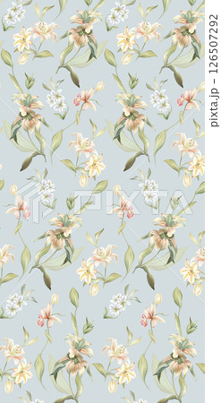 Creative Hand Drawn Floral and Scrollwork Pattern Illustrations 126507292