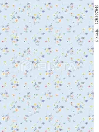 Unique Hand Illustrated Curly Floral and Scroll Motif Works 126507646