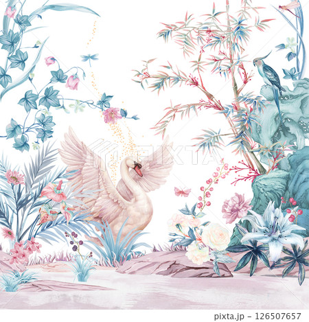 Unique Hand Illustrated Curly Floral and Scroll Motif Works Unique Hand Illustrated Curly Floral and Scroll Motif Works 126507657