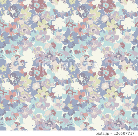 Unique Hand Illustrated Curly Floral and Scroll Motif Works 126507717