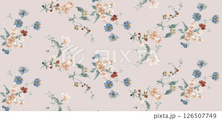 Exquisite Hand Rendered Flower Scroll Pattern Creations Exquisite Hand Rendered Flower Scroll Pattern Creations 126507749