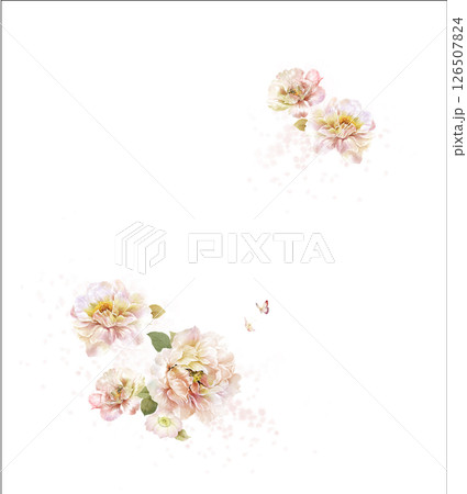 Exquisite Hand Rendered Flower Scroll Pattern Creations 126507824