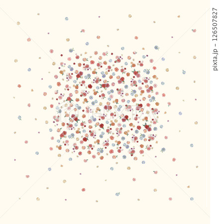 Exquisite Hand Rendered Flower Scroll Pattern Creations 126507827