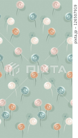 Artistic Hand Crafted Floral Curly Design Illustration Pieces 126507919