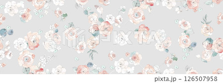Artistic Hand Crafted Floral Curly Design Illustration Pieces 126507958